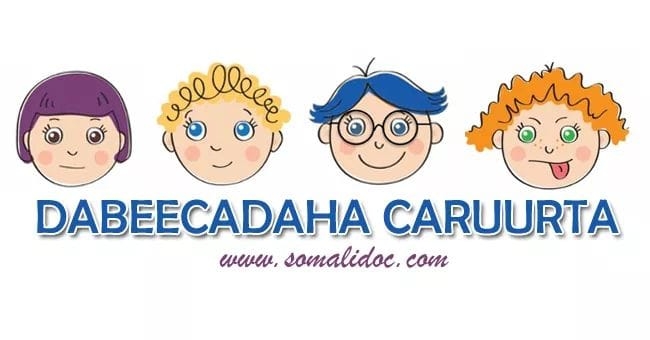 Bismillah,

Dabeecadaha caruurta markii laga hadlayo, waxaa...